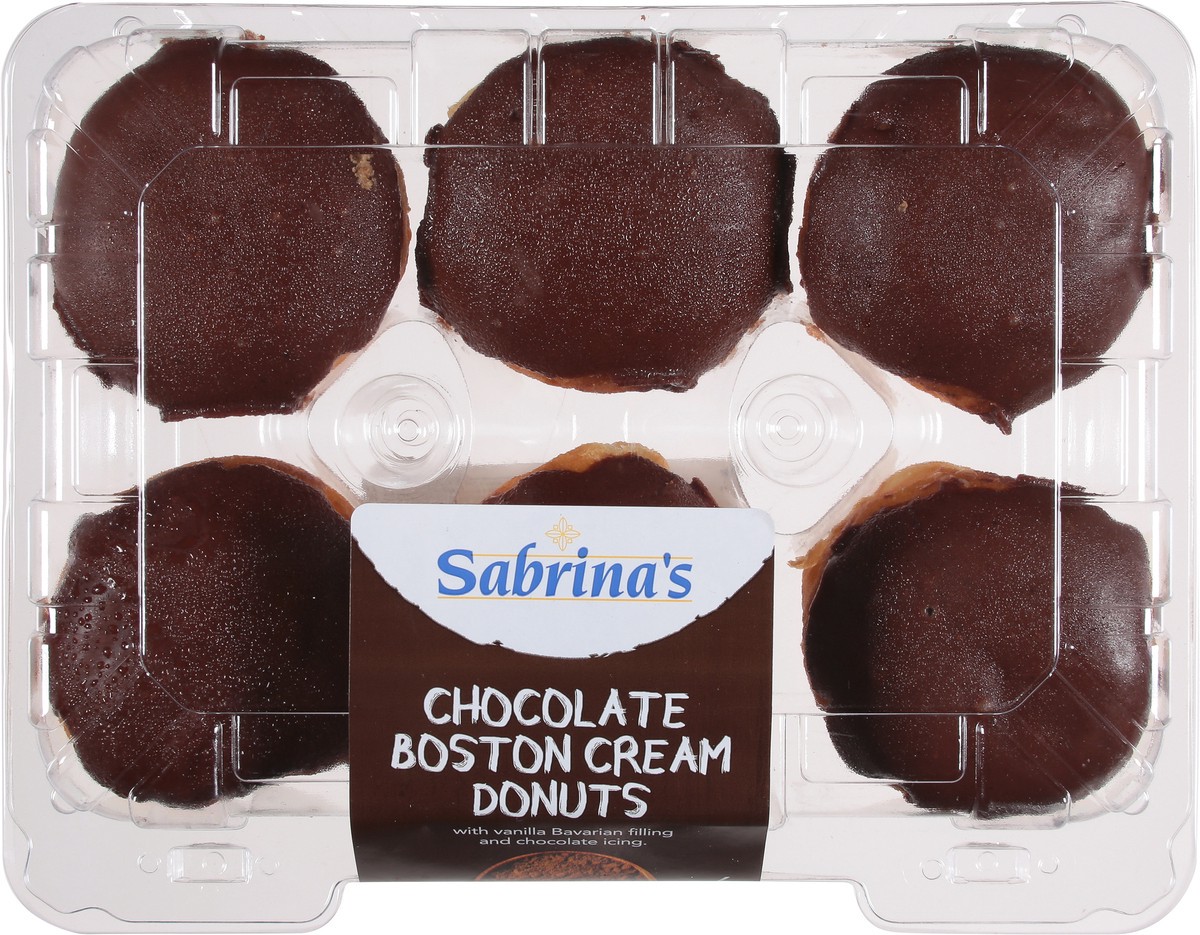 slide 12 of 13, Sabrina's Chocolate Boston Cream Donuts 6 ea, 6 ct