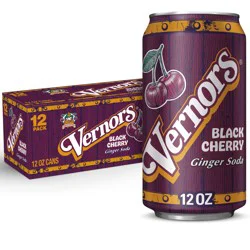 Vernors Black Cherry Ginger Ale Soda - 12 ct; 12 fl oz