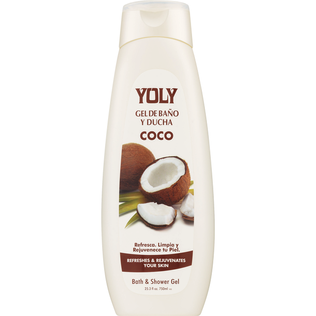 slide 1 of 1, Yoly Gel De Bano Y Ducha Coco (Coconut Shower Gel), 25.3 oz