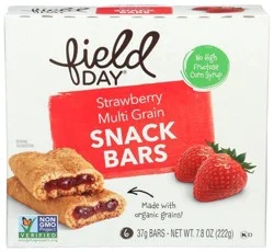 Field Day Snack Bars - Organic - Multi-Grain - Filled - Sweet Strawberry