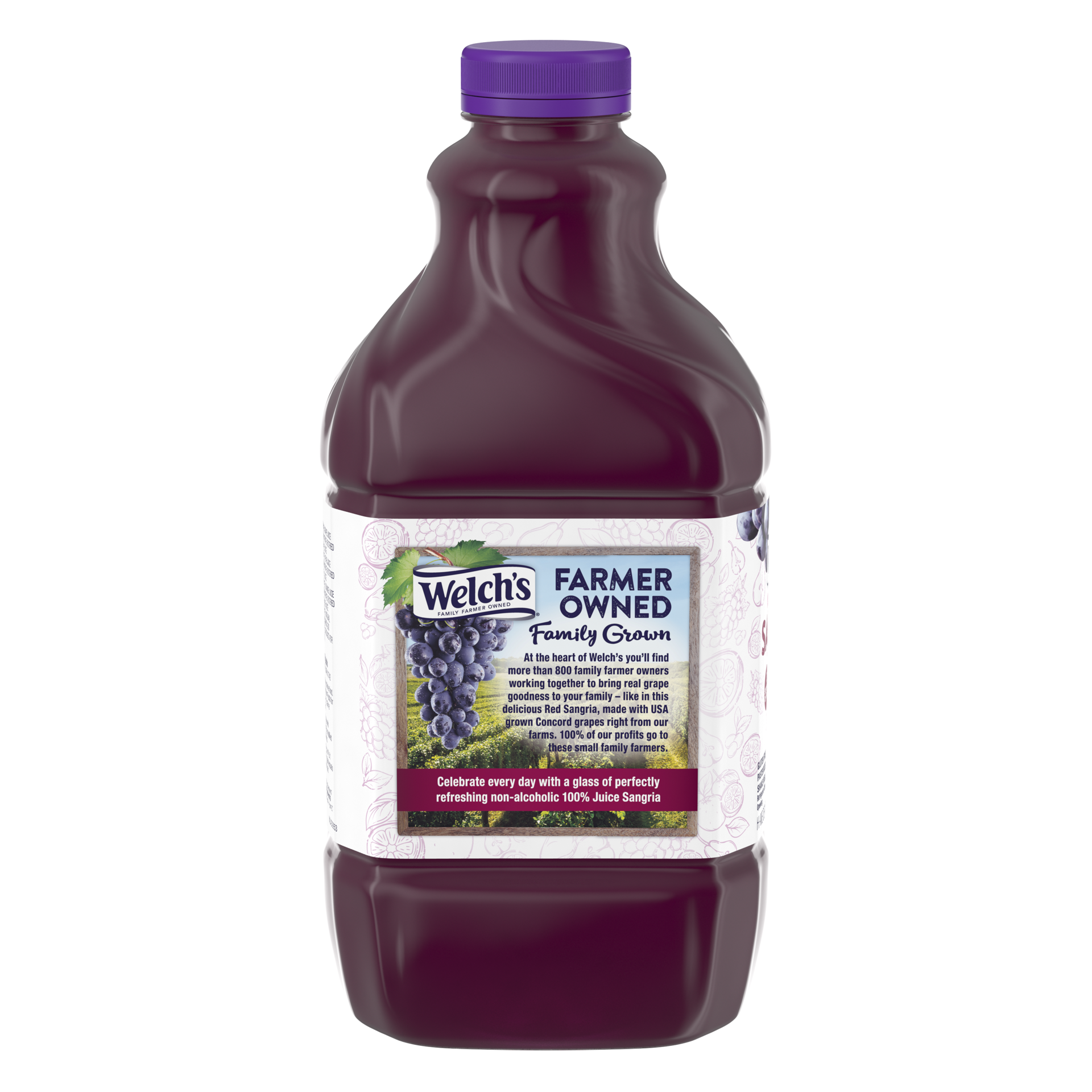 slide 2 of 4, Welch's 100% Juice, Red Grape Sangria- 64 fl oz, 64 fl oz