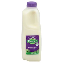 Tuscan Dairy Fat Free Milk with Vitamin A and Vitamin D, Skim Milk Quart - 1 Milk Bottle