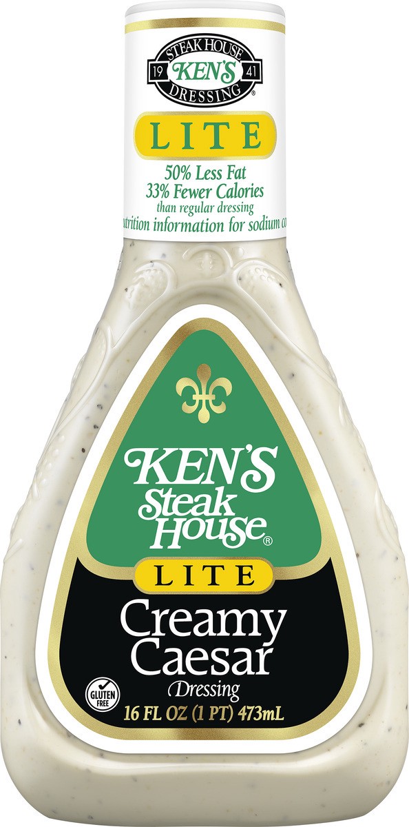 slide 7 of 12, Ken's Steak House Lite Creamy Caesar Salad Dressing 16 fl oz, 16 fl oz