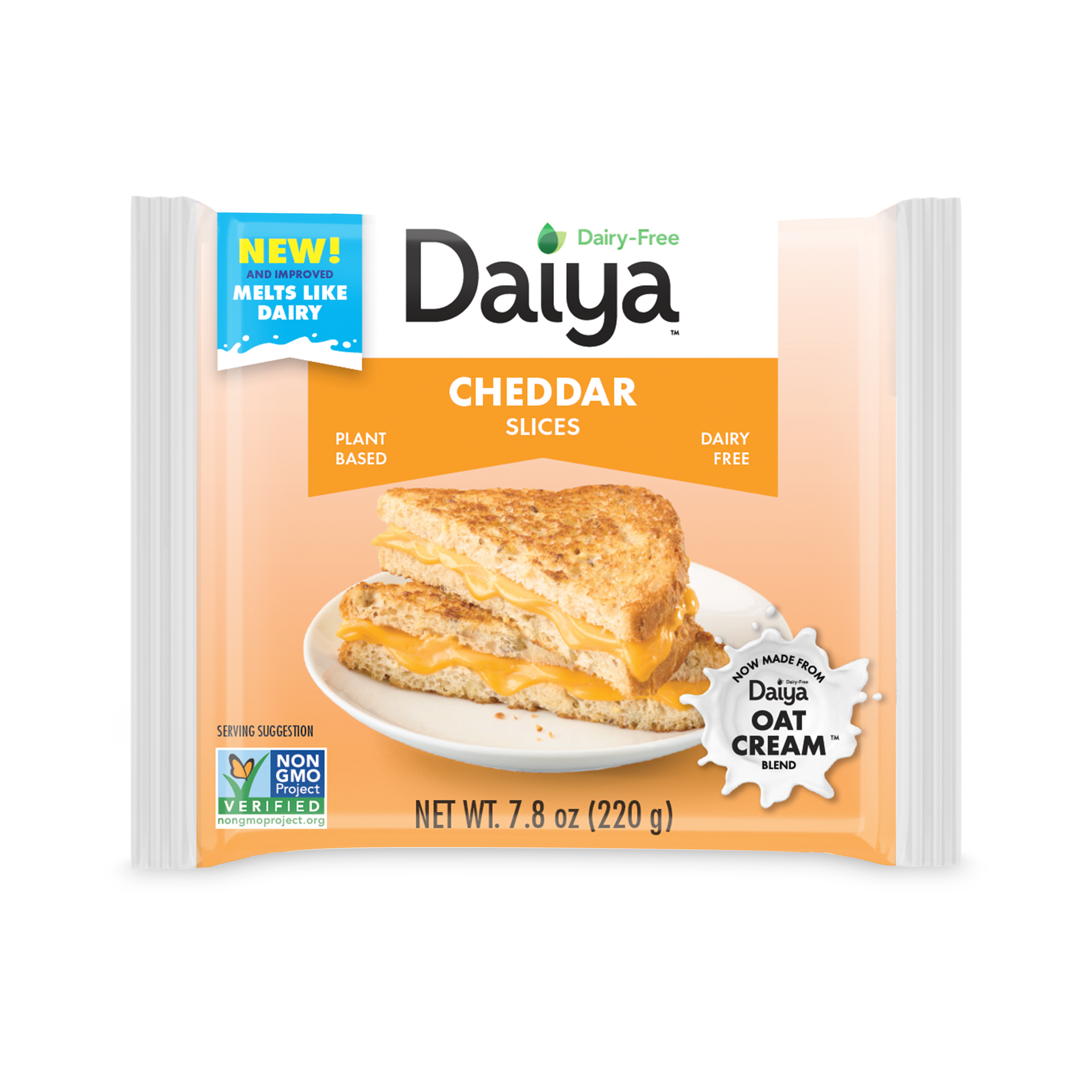 slide 1 of 9, Daiya Dairy Free Cheddar Cheese Slices - 7.8 oz, 7.8 oz