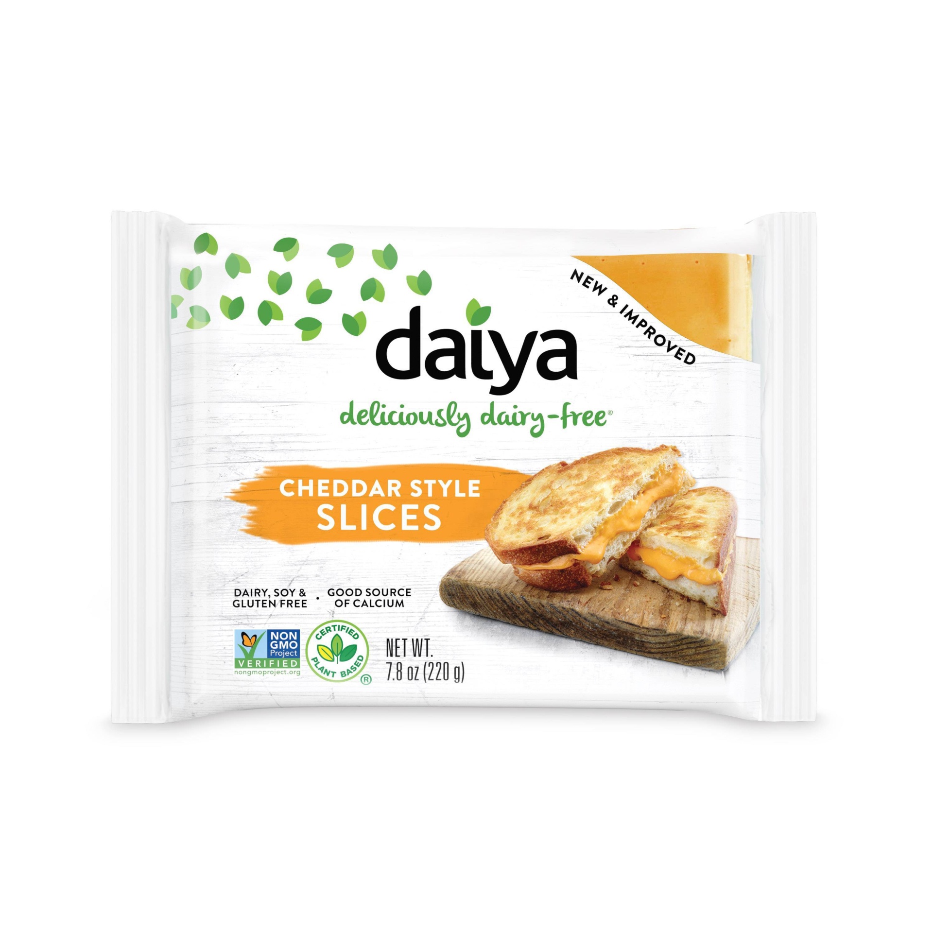 slide 1 of 2, Daiya Deliciously Dairyfree Cheddar Style Slices, 7.8 oz