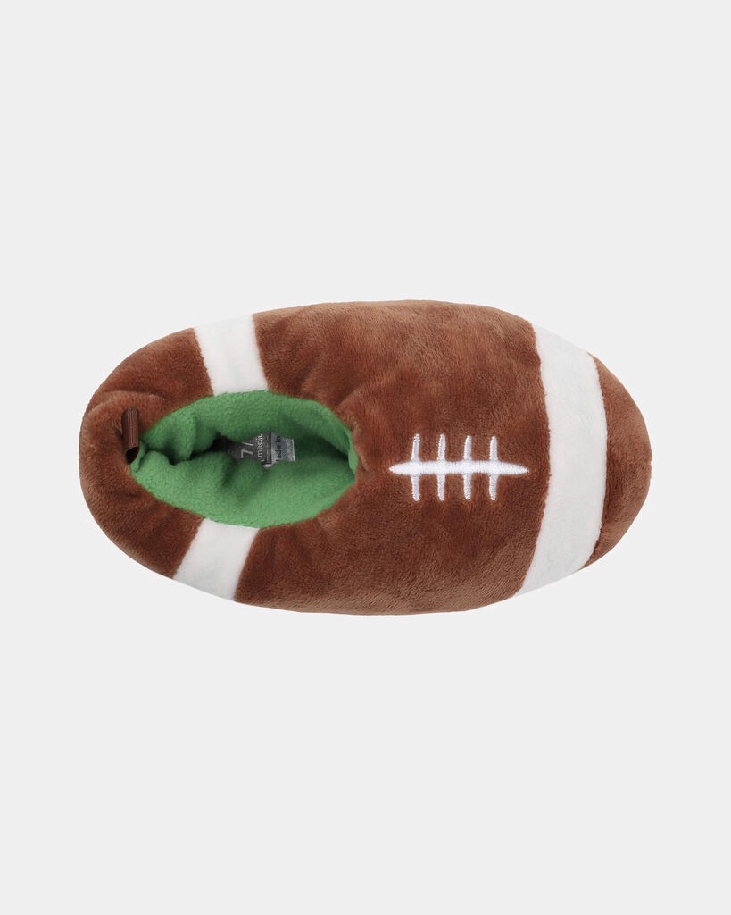 slide 3 of 6, Carter's Boys Football Slippers - Brown Brown/White XL, 1 ct