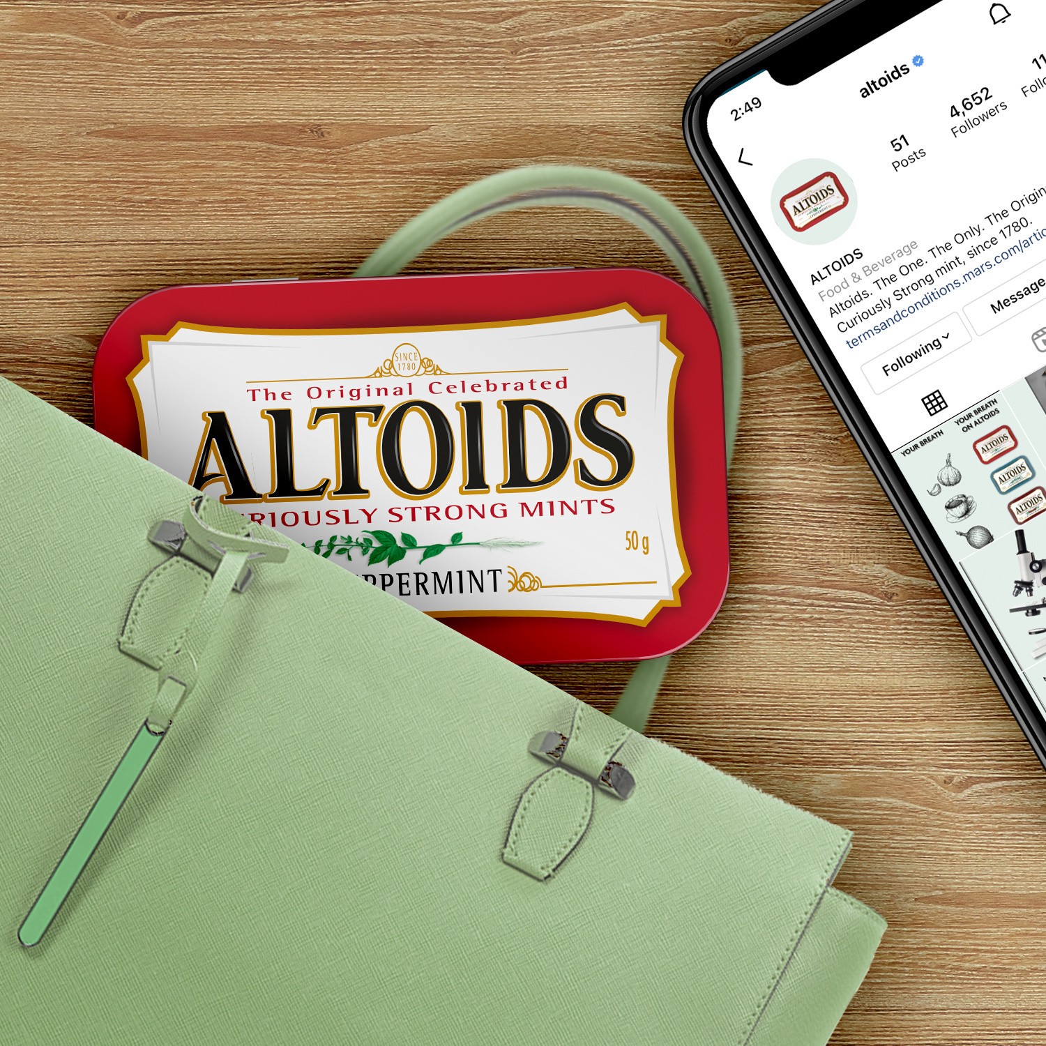 slide 4 of 8, ALTOIDS Classic Peppermint Breath Mints , 1.76 oz Tin, 1.76 oz