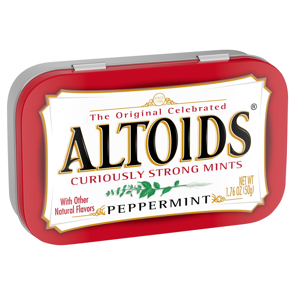 slide 1 of 8, Altoids Classic Peppermint Breath Mints Tin, 2.972 oz