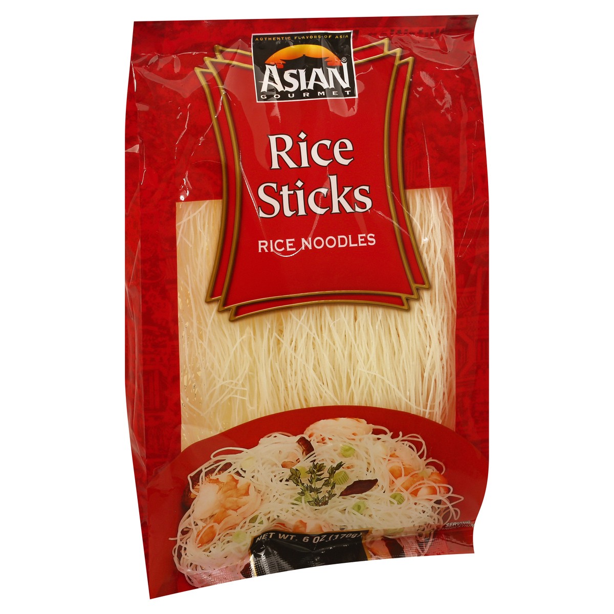 slide 2 of 11, Asian Gourmet Rice Noodles, Rice Sticks, 6 oz