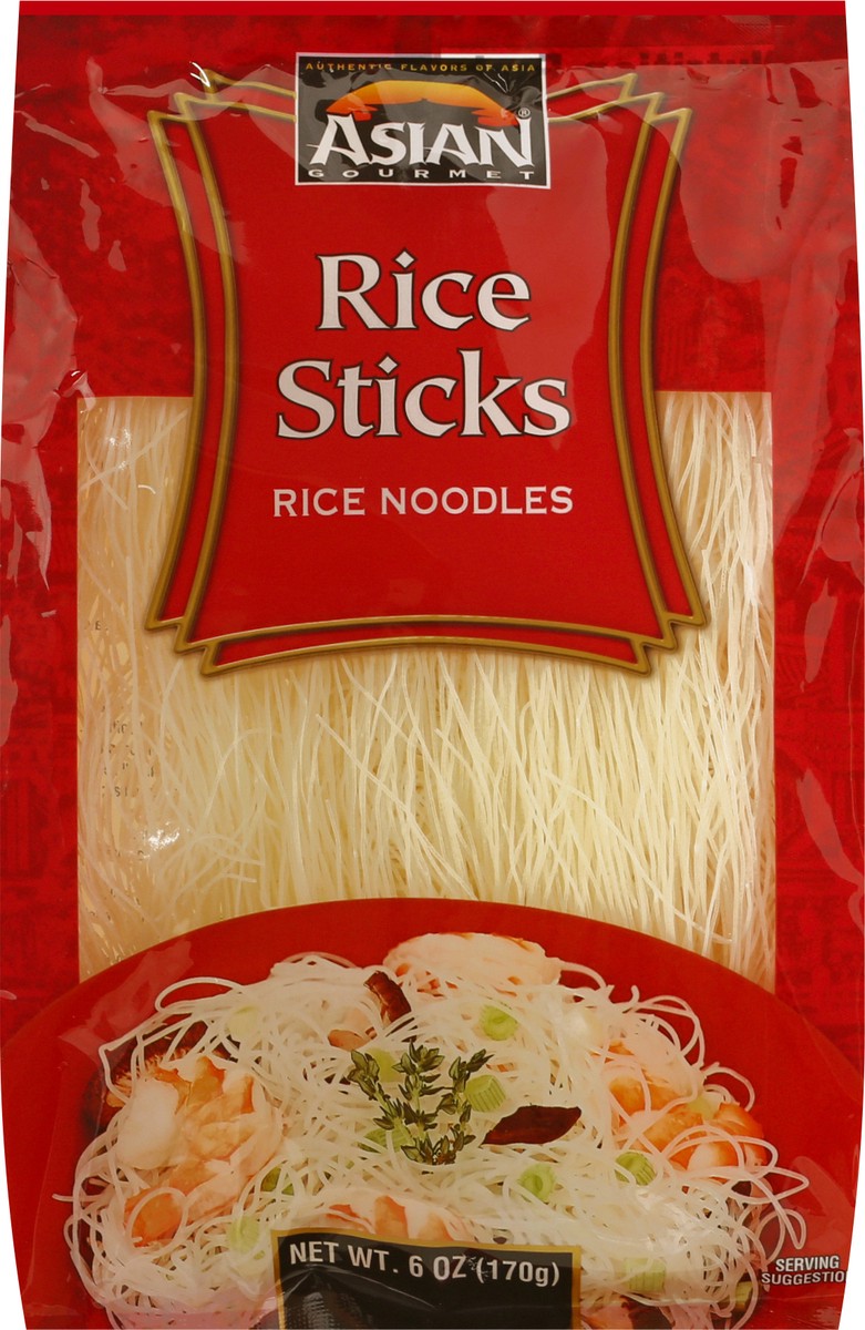 slide 9 of 11, Asian Gourmet Rice Noodles, Rice Sticks, 6 oz