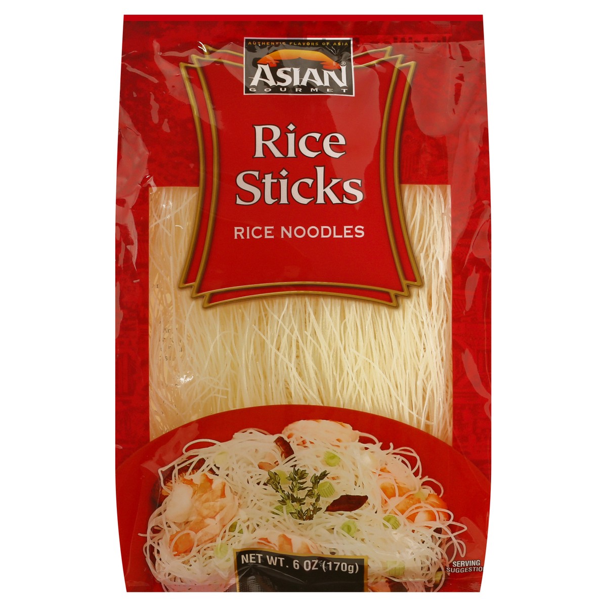 slide 1 of 11, Asian Gourmet Rice Noodles, Rice Sticks, 6 oz