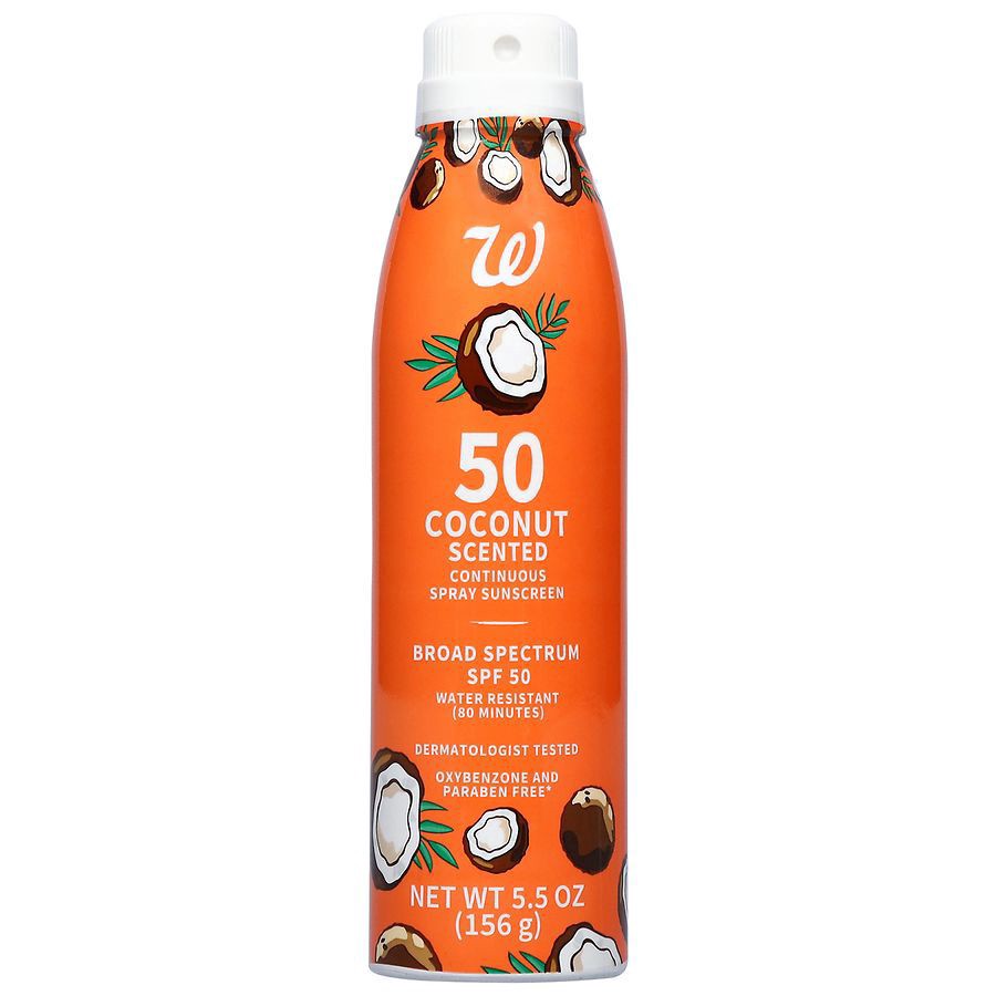 slide 1 of 3, Walgreens Sunscreen Spray Coconut, 5.5 oz
