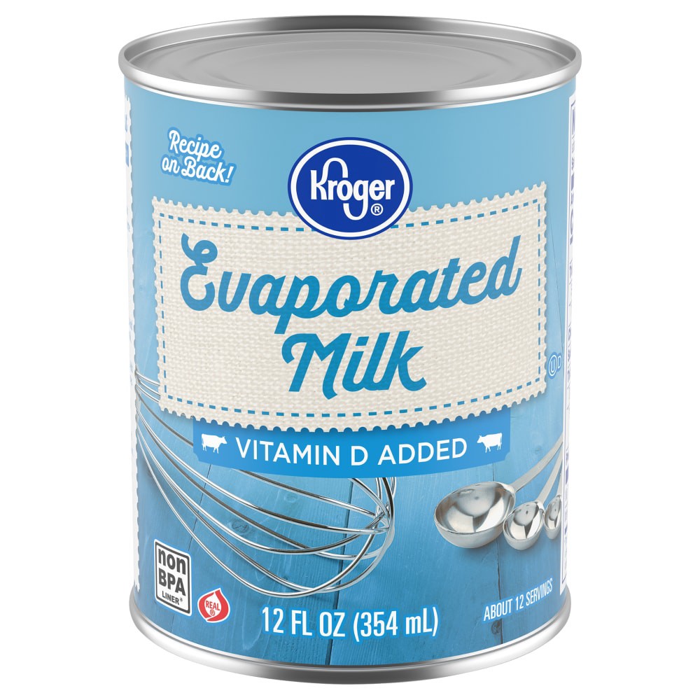 slide 1 of 3, Kroger Evaporated Milk with Vitamin D Added, 12 fl oz