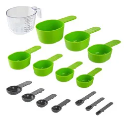 Progressive Prep Solutions Green 15-Piece Magnetic Measuring Set