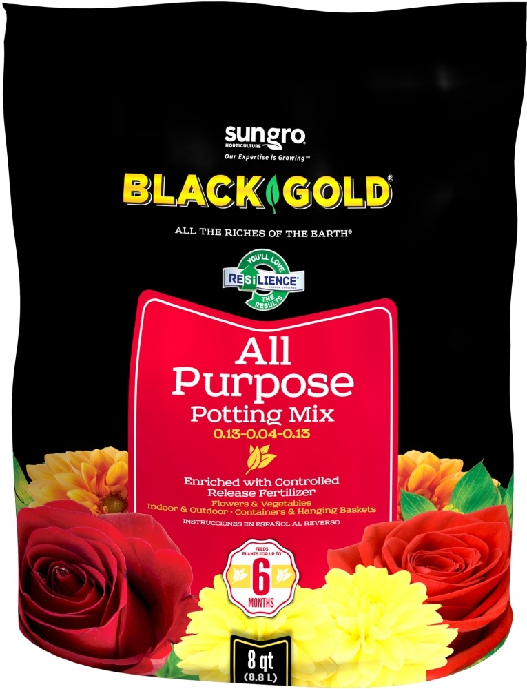 slide 1 of 1, LAWN AND GARDEN 8 Qt Black Gold Potting Soil, 1 ct