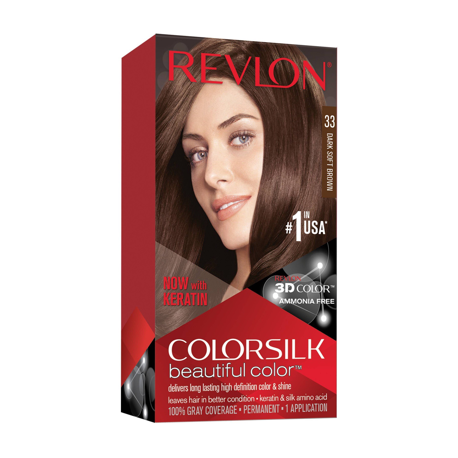 slide 1 of 5, Revlon ColorSilk Beautiful Permanent Hair Color - 4.4 fl oz - Dark Soft Brown - 1 kit, 4.4 fl oz