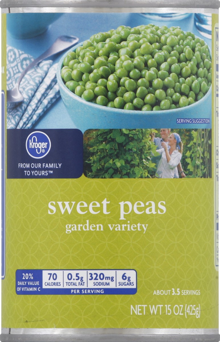 slide 5 of 6, Kroger Garden Variety Sweet Peas, 15 oz