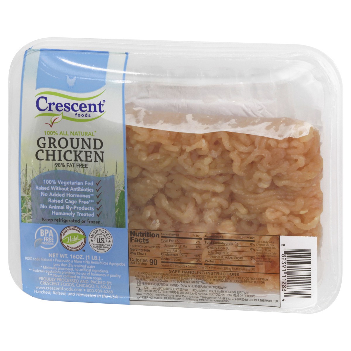 slide 11 of 12, Crescent Foods Ground Chicken 16 oz, 16 oz