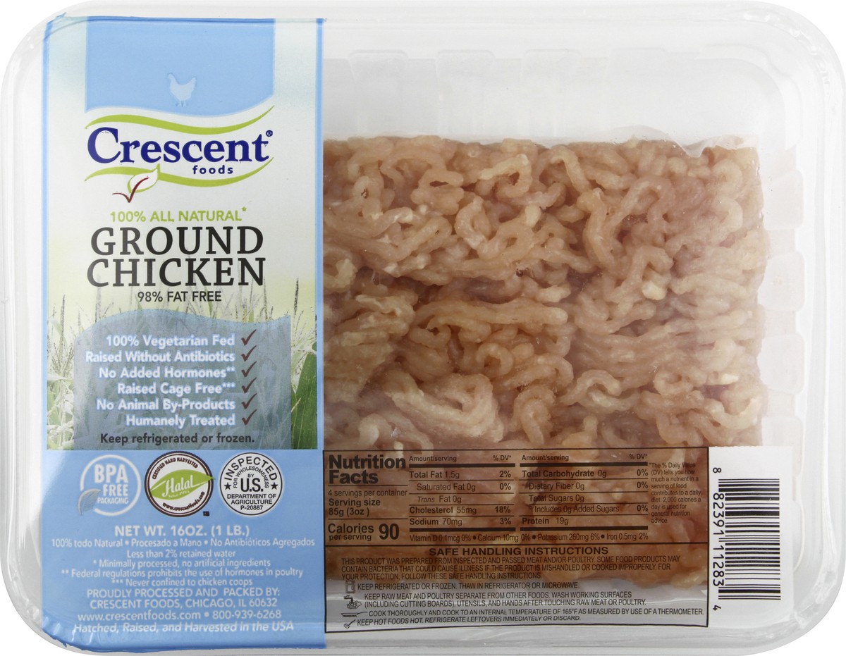 slide 6 of 12, Crescent Foods Ground Chicken 16 oz, 16 oz