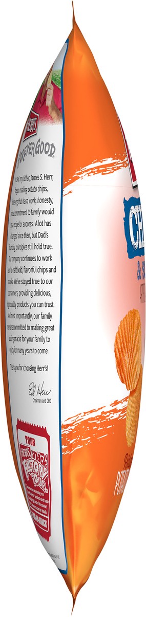 slide 6 of 7, Herr's Ridged Cheddar & Sour Cream Potato Chips 8.5 oz, 8.5 oz