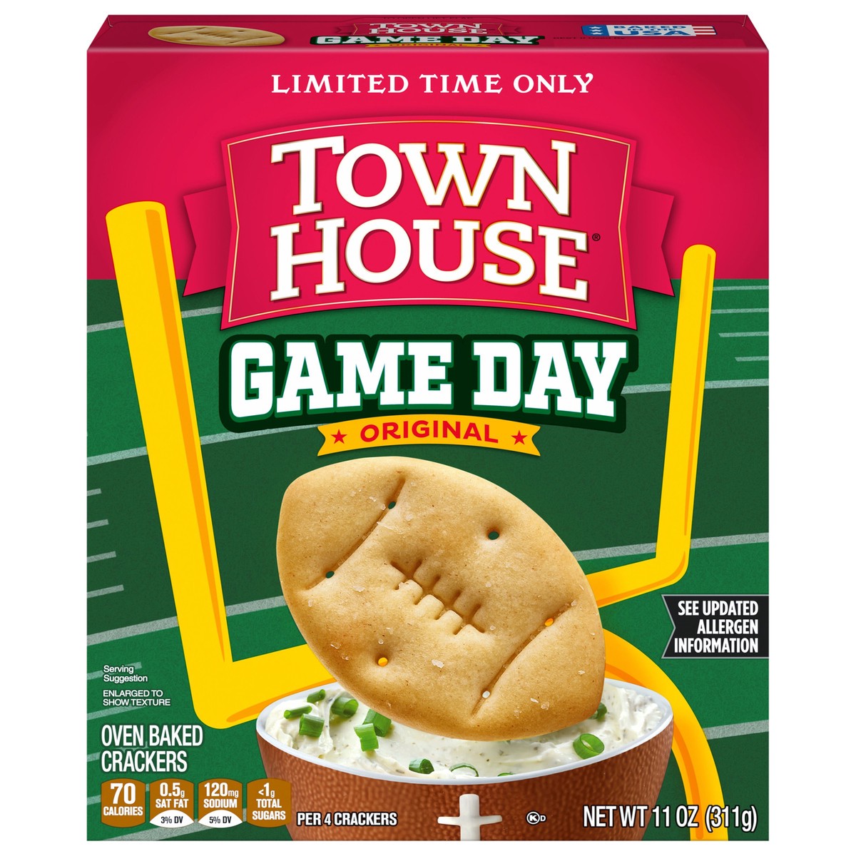 slide 10 of 13, Town House Game Day Crackers Original, 11 oz