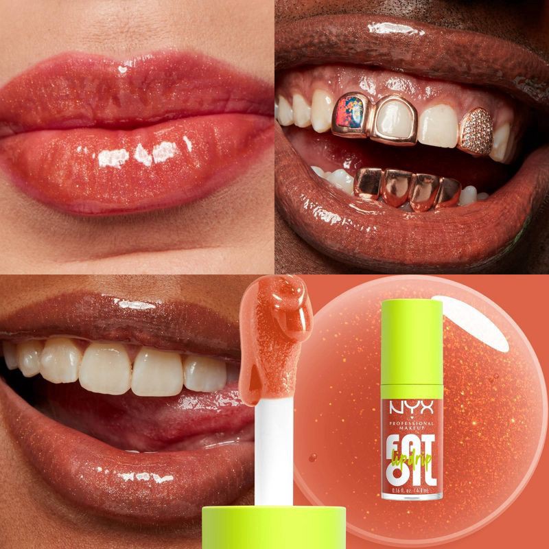 slide 7 of 7, NYX Professional Makeup Fat Oil Lip Drip Lip Gloss - Follow Back - 0.16 fl oz, 0.16 fl oz