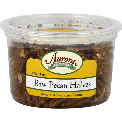 slide 1 of 1, Aurora Natural Pecan Halves, Raw, 7 oz