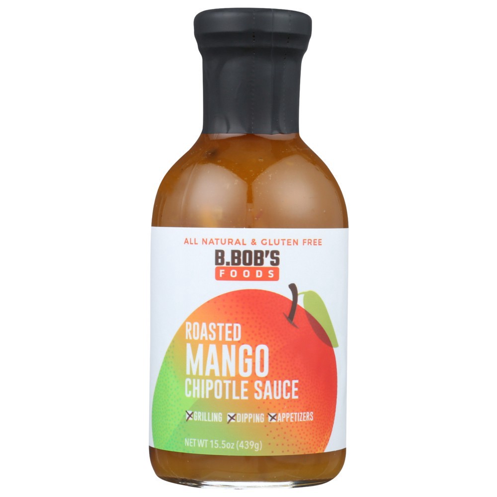 slide 1 of 1, Bronco Bob's Roasted Mango Chipolte Sauce, 15.5 oz