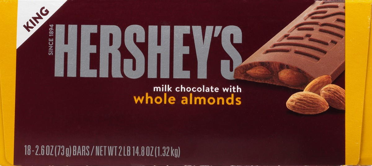 slide 7 of 10, Hershey's King Milk Chocolate with Whole Almonds 18 ea, 18 ct