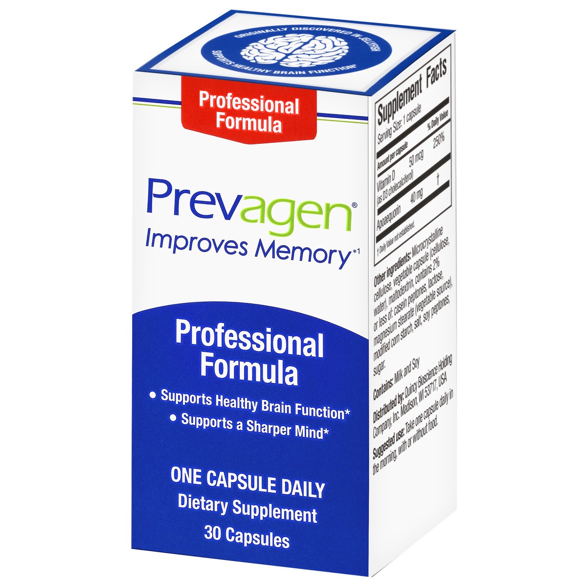 slide 4 of 13, Prevagen Capsules Professional Formula Improves Memory 30 ea, 30 ct