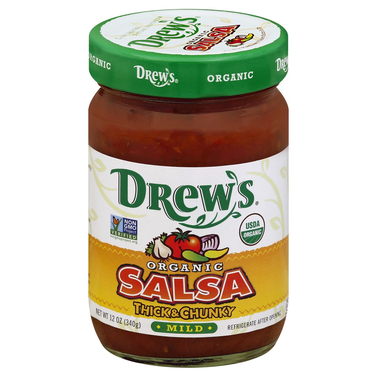 slide 2 of 3, Drew's Mild Natural Salsa, 12 oz