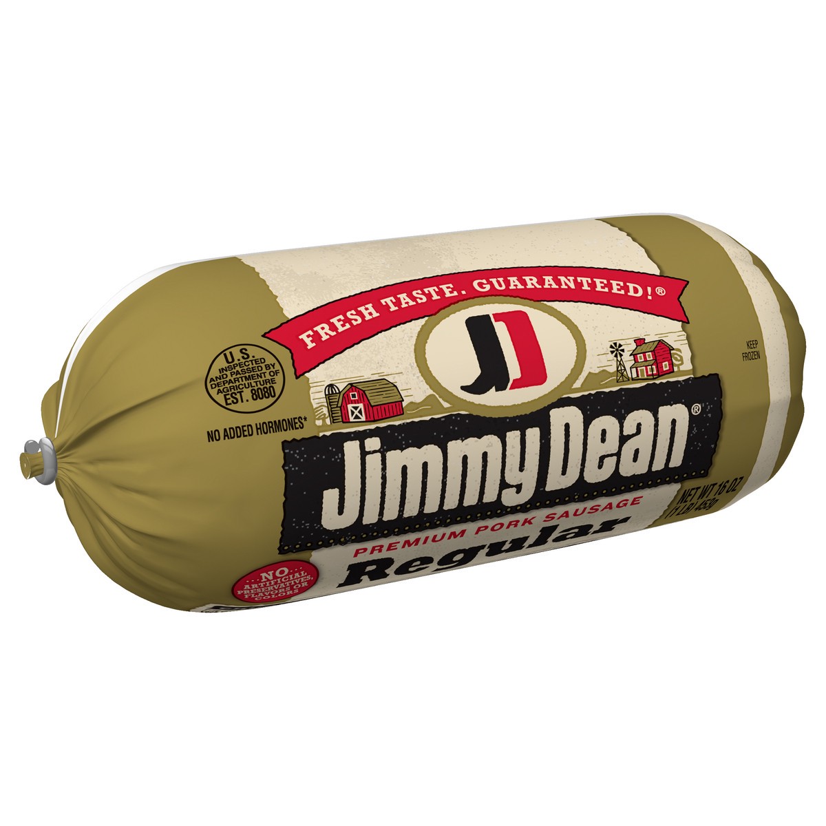 slide 3 of 4, Jimmy Dean Premium Pork Regular Breakfast Sausage Roll, 16 oz, 453.59 g