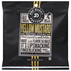 Pop Daddy Yellow Mustard Pretzel Sticks 3 oz