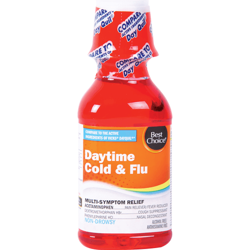 slide 1 of 1, Best Choice Non-Drowsy Formula Daytime Cold & Flu, 12 fl oz