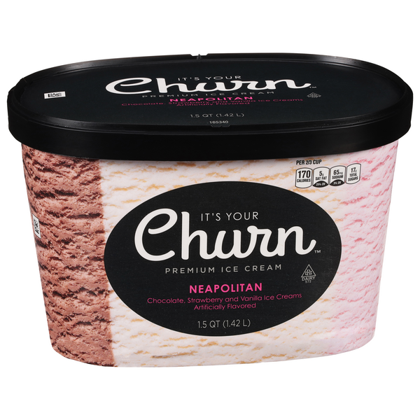 slide 1 of 1, It's Your Churn Neapolitan Premium Ice Cream, 1.5 qt