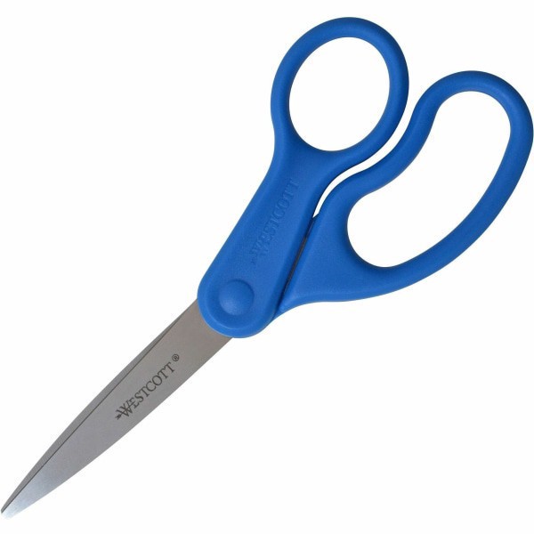 slide 2 of 4, Westcott All Purpose Preferred Stainless Steel Scissors, 8", Pointed, Blue, 1 ct