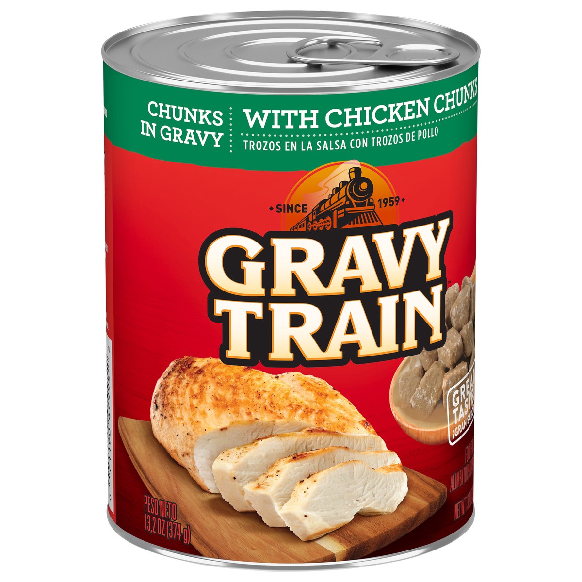 slide 2 of 4, 1/13.2Oz Grvytrn Chnks In Grvy And Chkn, 13.2 oz