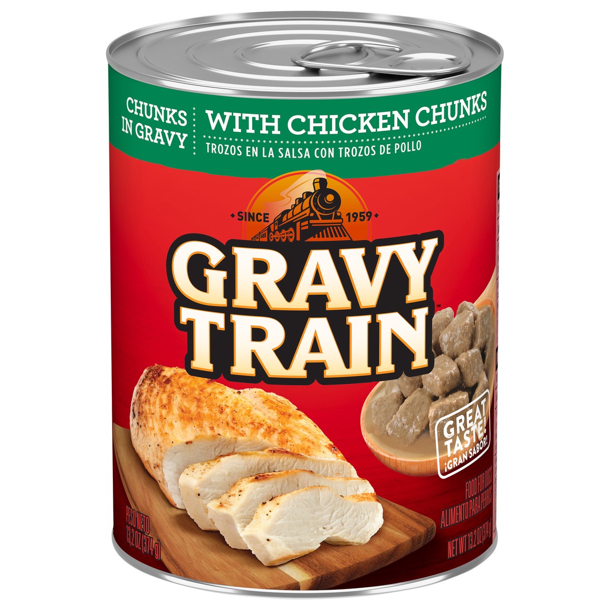 slide 1 of 4, 1/13.2Oz Grvytrn Chnks In Grvy And Chkn, 13.2 oz