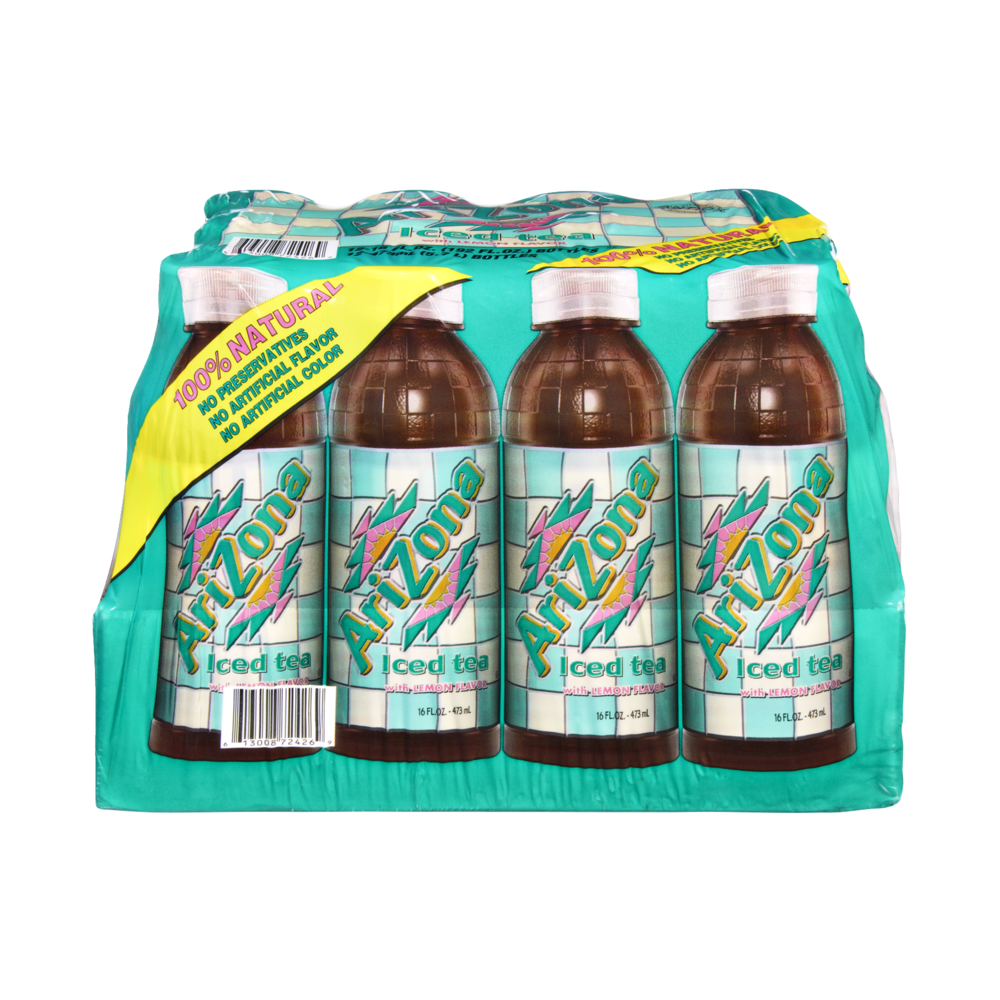 slide 1 of 4, AriZona Iced Tea, With Lemon Flavor Bottle - 192 oz, 12 ct; 16 oz