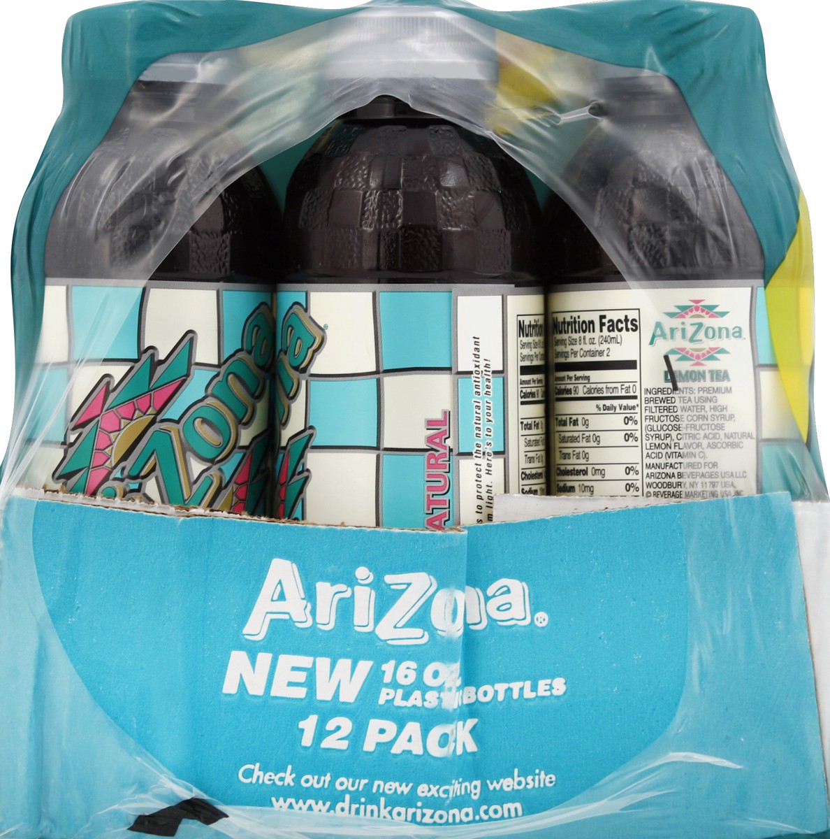 slide 3 of 4, AriZona Iced Tea, With Lemon Flavor Bottle - 192 oz, 12 ct; 16 oz