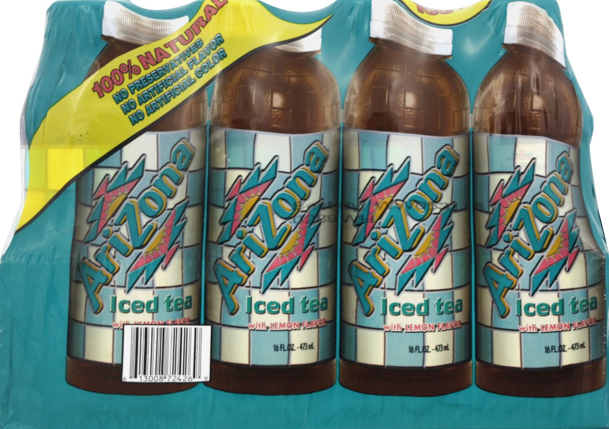 slide 4 of 4, AriZona Iced Tea, With Lemon Flavor Bottle - 192 oz, 12 ct; 16 oz