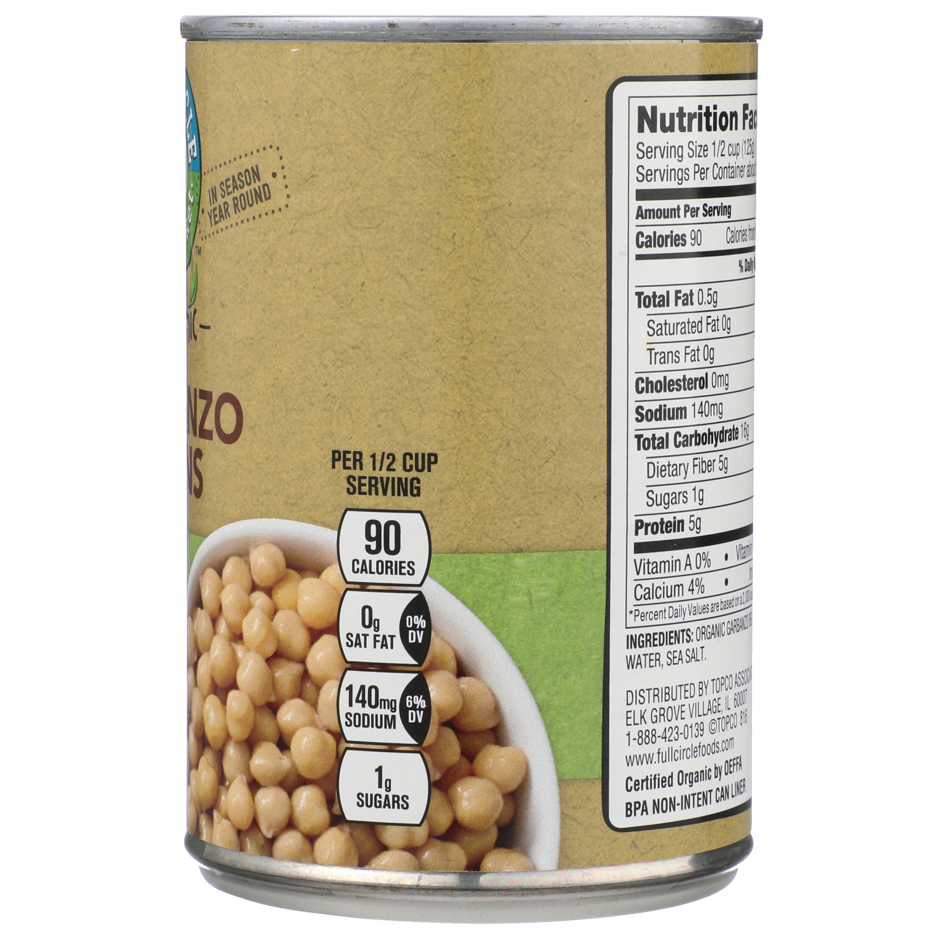 slide 3 of 6, Full Circle Market Organic Garbanzo Beans, 15.5 oz