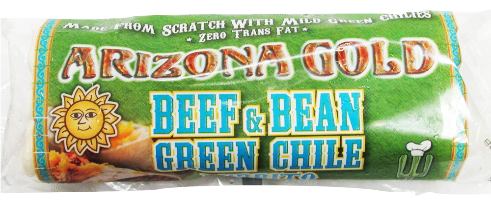 slide 1 of 1, AriZona Gold Beef & Bean Geen Chili Burrito, 5.75 oz