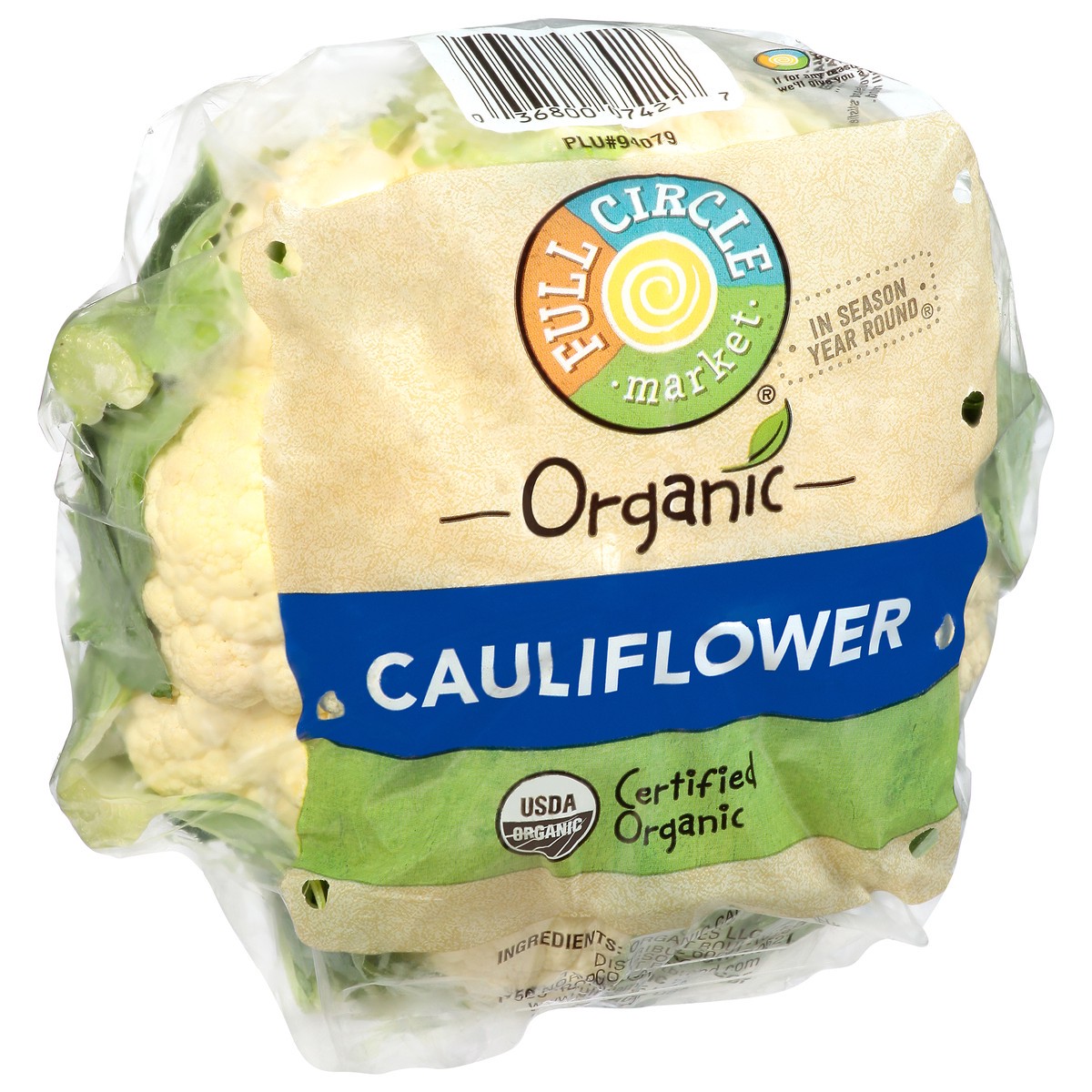 slide 8 of 9, Full Circle Market Organic Cauliflower 1 ea, 1 ct