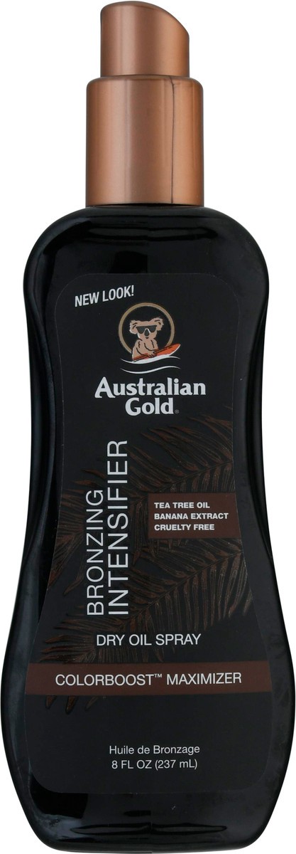 slide 1 of 11, Australian Gold Bronzing Intensifier Dry Oil Spray 8 fl oz, 8 oz