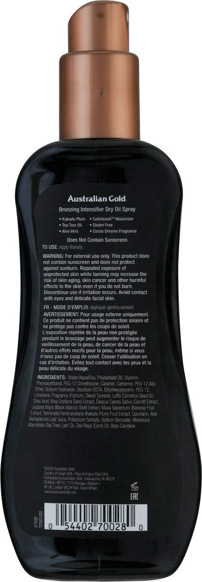 slide 6 of 11, Australian Gold Bronzing Intensifier Dry Oil Spray 8 fl oz, 8 oz