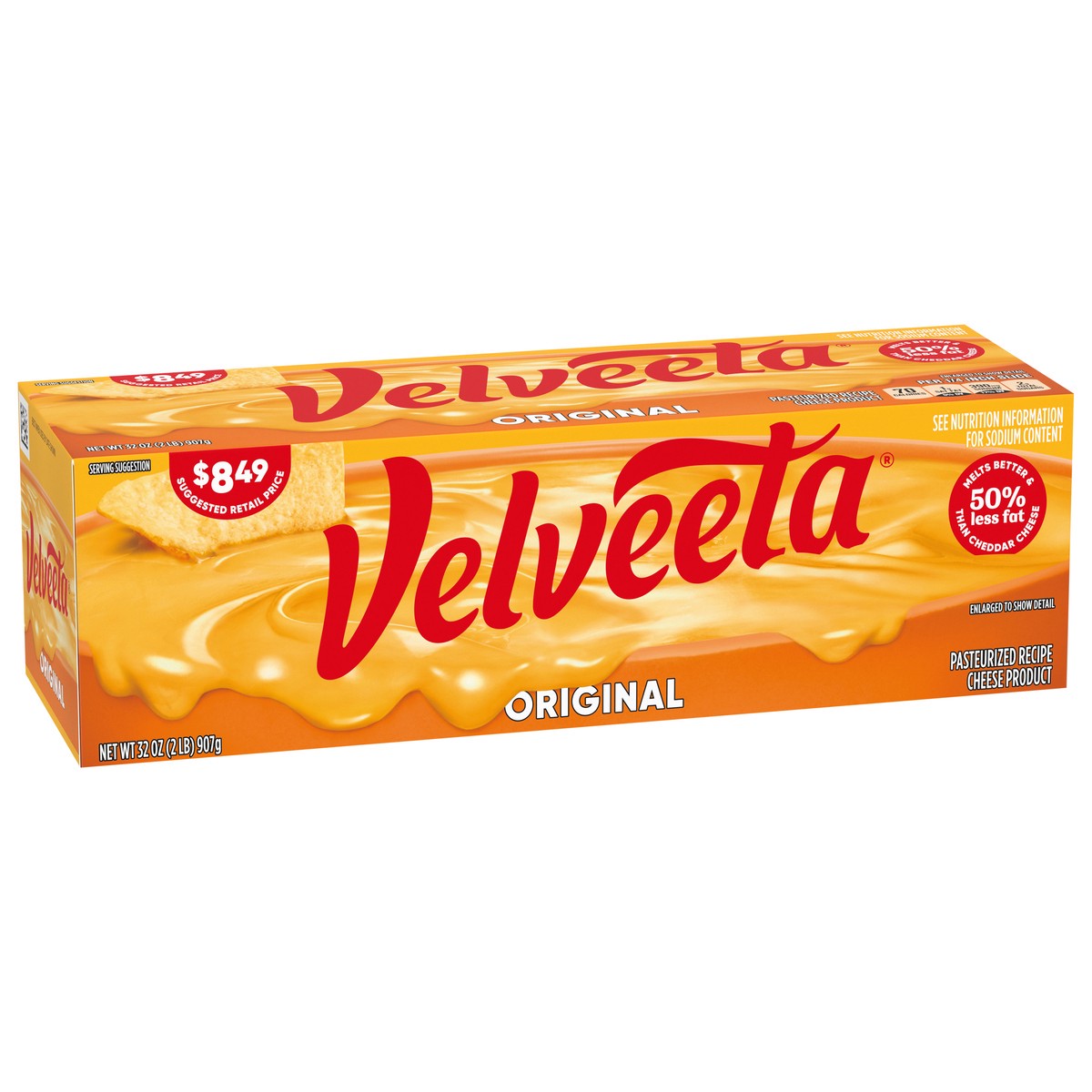 slide 6 of 9, Velveeta Original Pasteurized Recipe Cheese Product, Classic Size, 32 oz Block, 32 oz