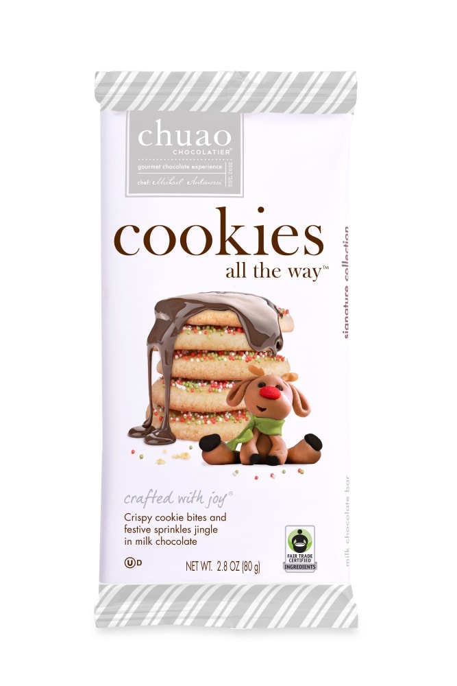 slide 1 of 1, Chuao Chocolatier Cookies All The Way Chocolate Bar, 2.8 oz