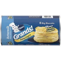 Grands! Flaky Layers, Refrigerated Buttermilk Biscuit Dough, 8 Ct, 16.3 oz