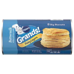 Grands! Flaky Layers, Refrigerated Buttermilk Biscuit Dough, 8 Ct, 16.3 oz